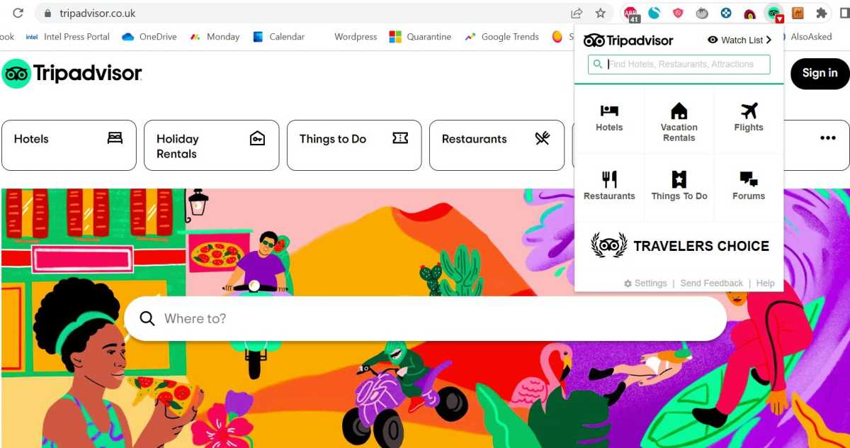Tripadvisor browser extension