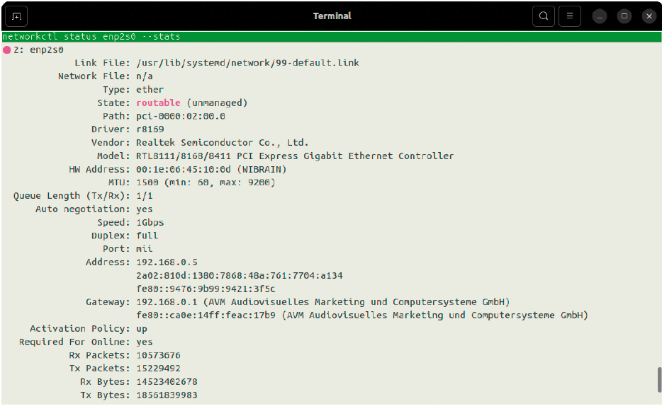 Systemd für Netzwerkabfragen mit networkctl: Hier wie in vielen anderen Belangen macht eine Systemd-Komponente traditionelle Tools weitgehend überflüssig.