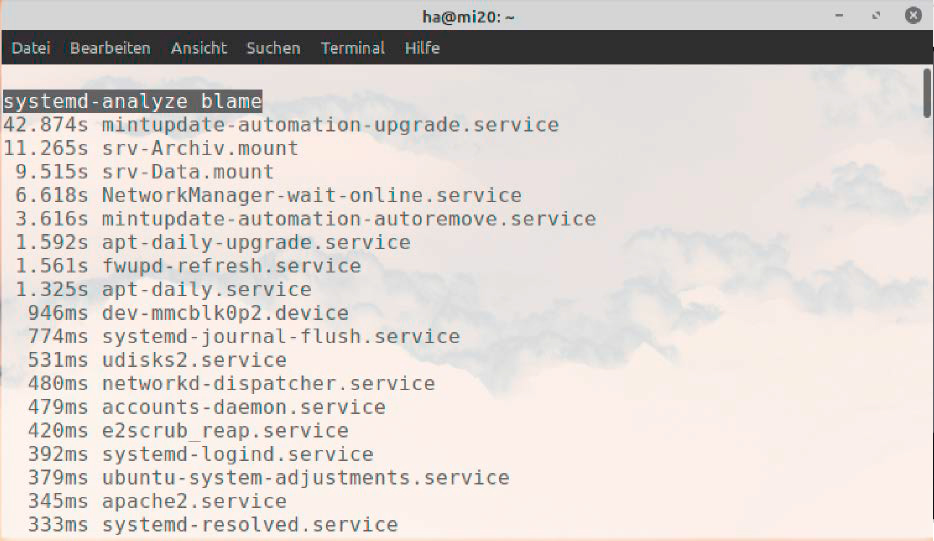 Startanalyse mit Systemd: Der Befehl entwickelt sich zum Standard, um die Ursache von Startverzögerungen zu ermitteln. Man muss ihn aber zu lesen wissen, da manche Dienste absichtlich verzögert starten.