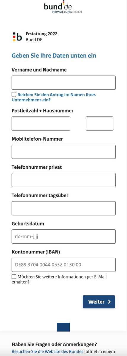Phishingformular