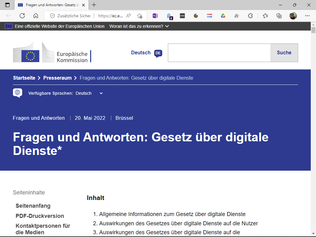 Der Digital Services Act der EU soll ab 2024 die Verwendung von Dark Patterns auf Websites einschränken oder sogar komplett unterbinden. Eine präzise Definition von Dark Patterns steht jedoch noch aus.