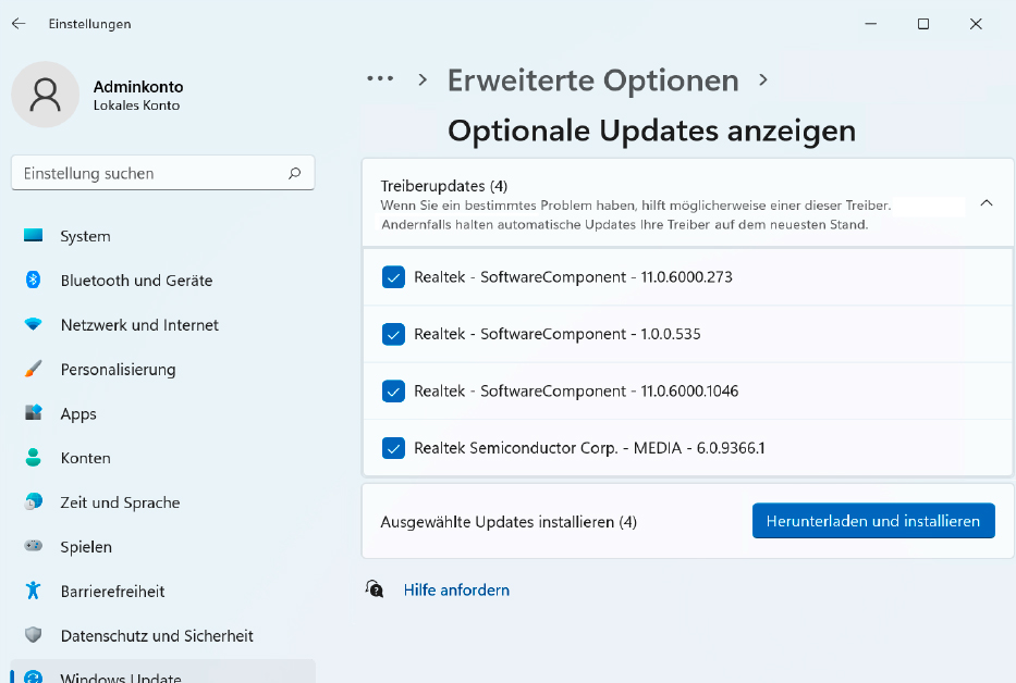 Microsoft hat das Windows Update im aktuellen Betriebssystem deutlich umgestaltet. Das gilt auch für die optionalen Updates, die nun besser in den Blick kommen.