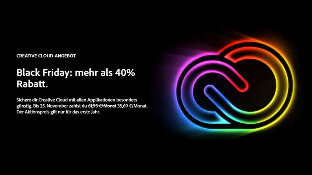 Image: Black-Friday-Deal: Adobe CC fÃ¼r kurze Zeit 43 Prozent gÃ¼nstiger