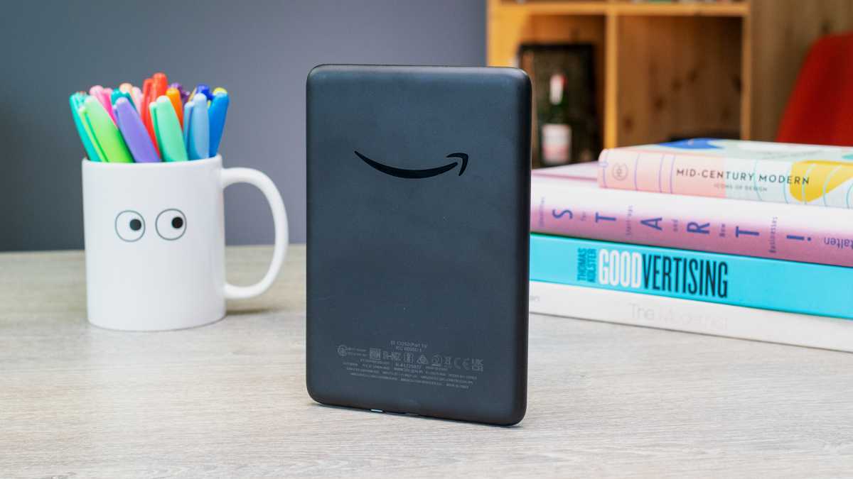 The back of a 2022 Amazon Kindle