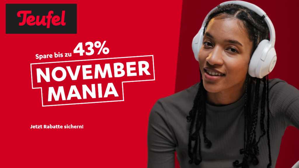 Image: November-Mania: Bei Teufel-Produkten bis zu 300 Euro sparen, keine Preissenkung zum Black Friday
