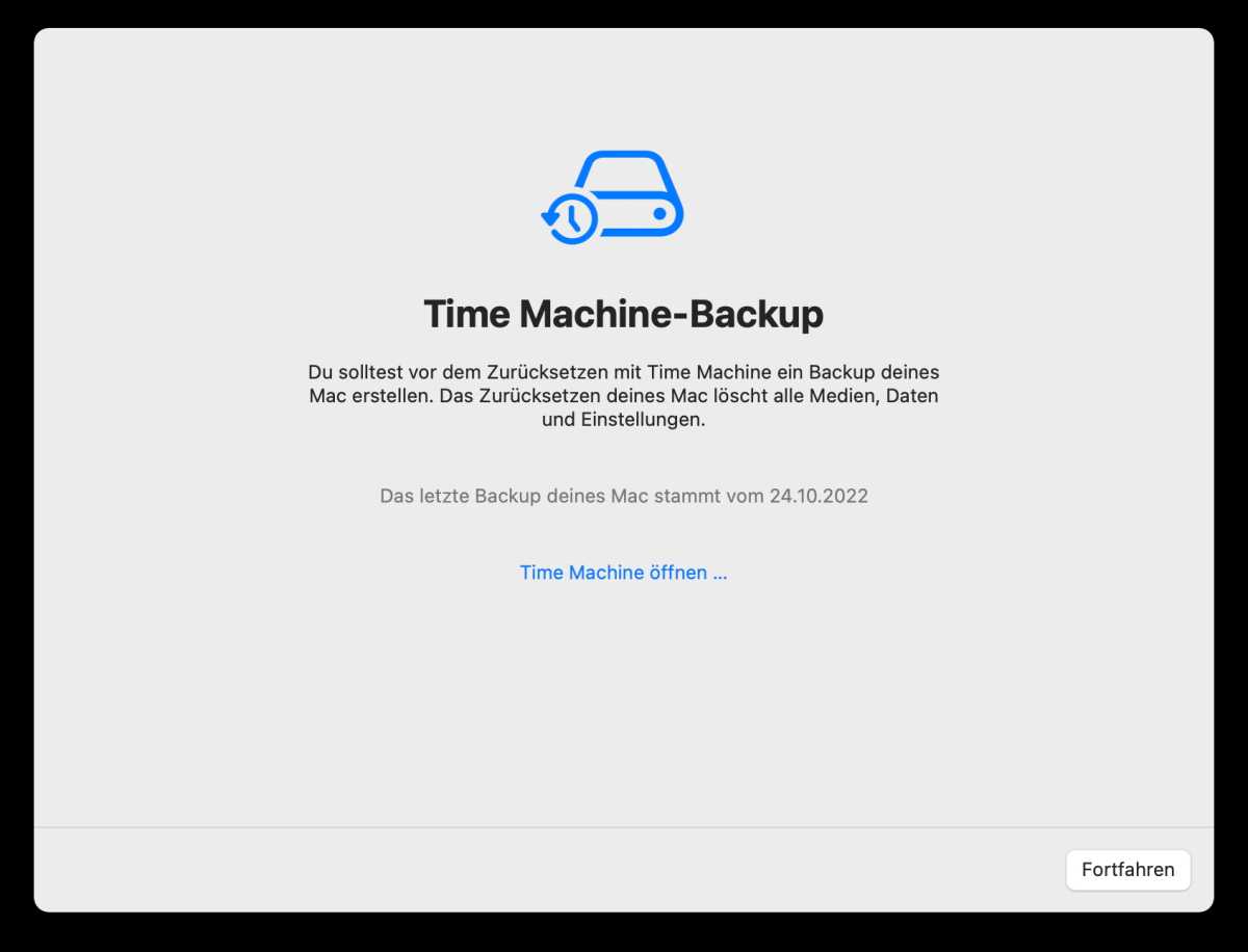Time Machine Backup ertsellen