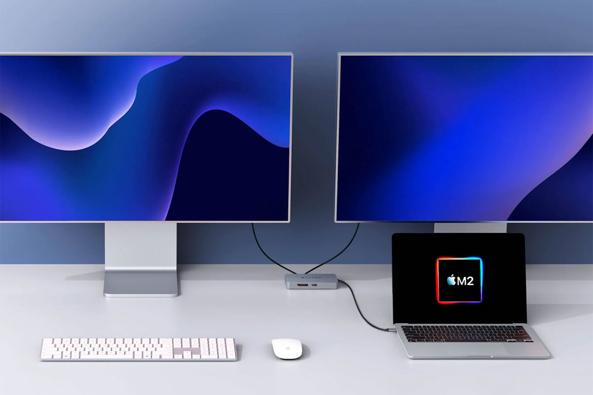 how to connect two external monitors to macbook pro