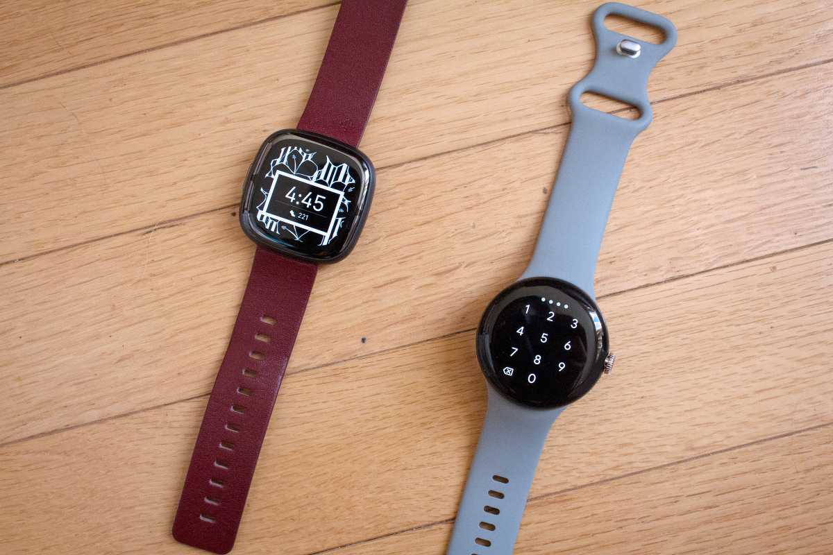 Sense 2 (left) and Pixel Watch (right)