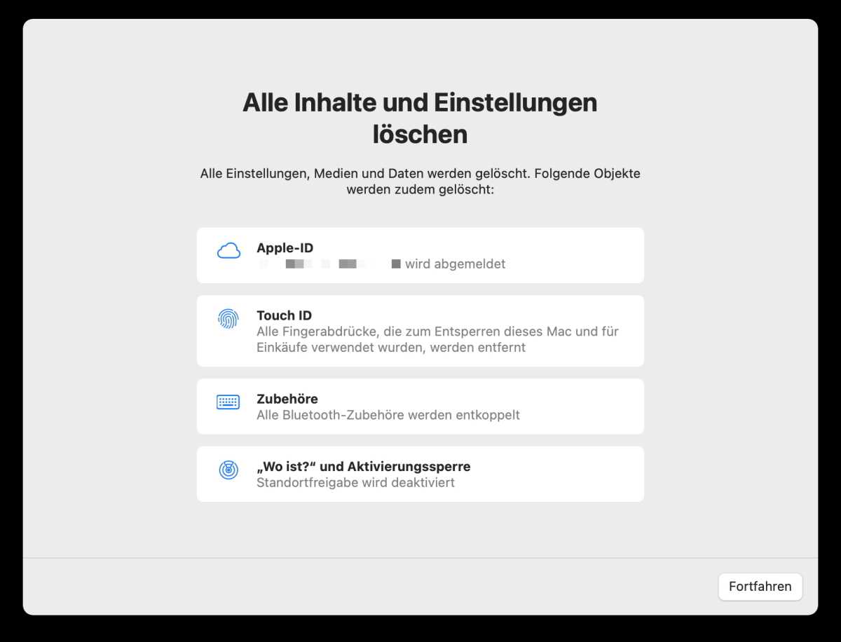 Liste der zu löschenden Objekte