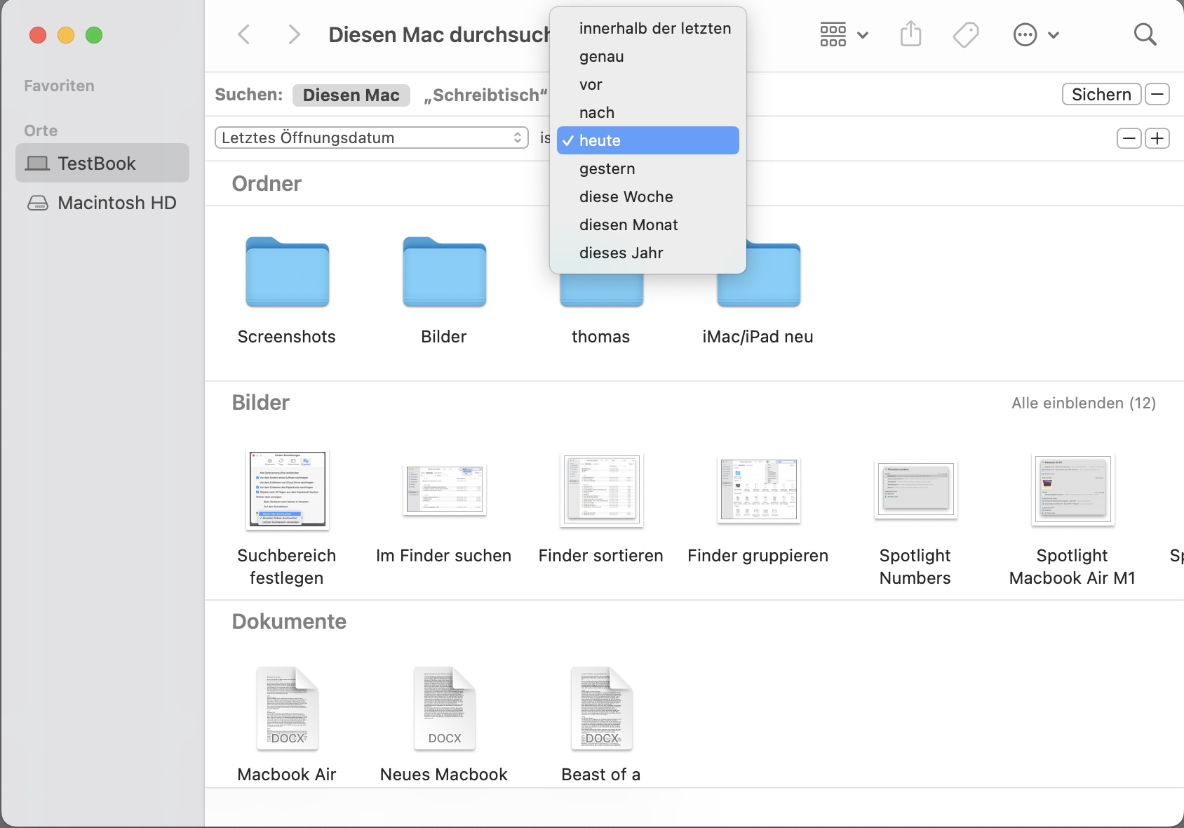 Spotlight macht Suchen und Finden leicht Macwelt Charts Nach Datum Suchen