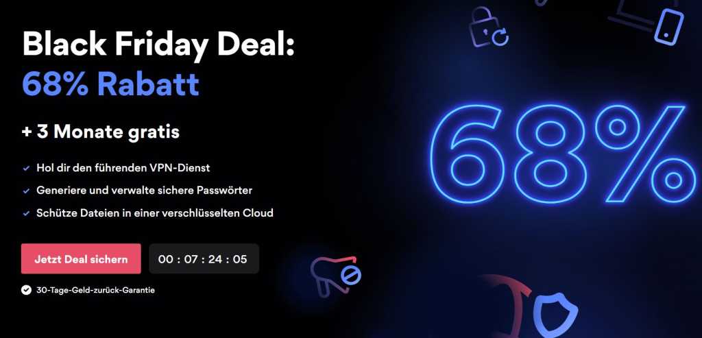 Image: Black-Friday-Deal bei NordVPN: Bis zu 68 Prozent Rabatt und drei Monate gratis
