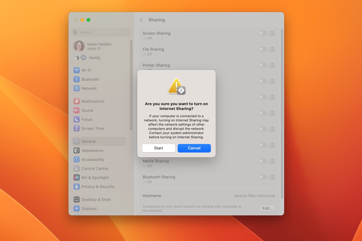 - Dans Tutorials Start Internet Sharing Mac