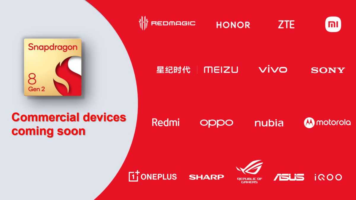 Snapdragon 8 Gen 2 confirmed OEMs