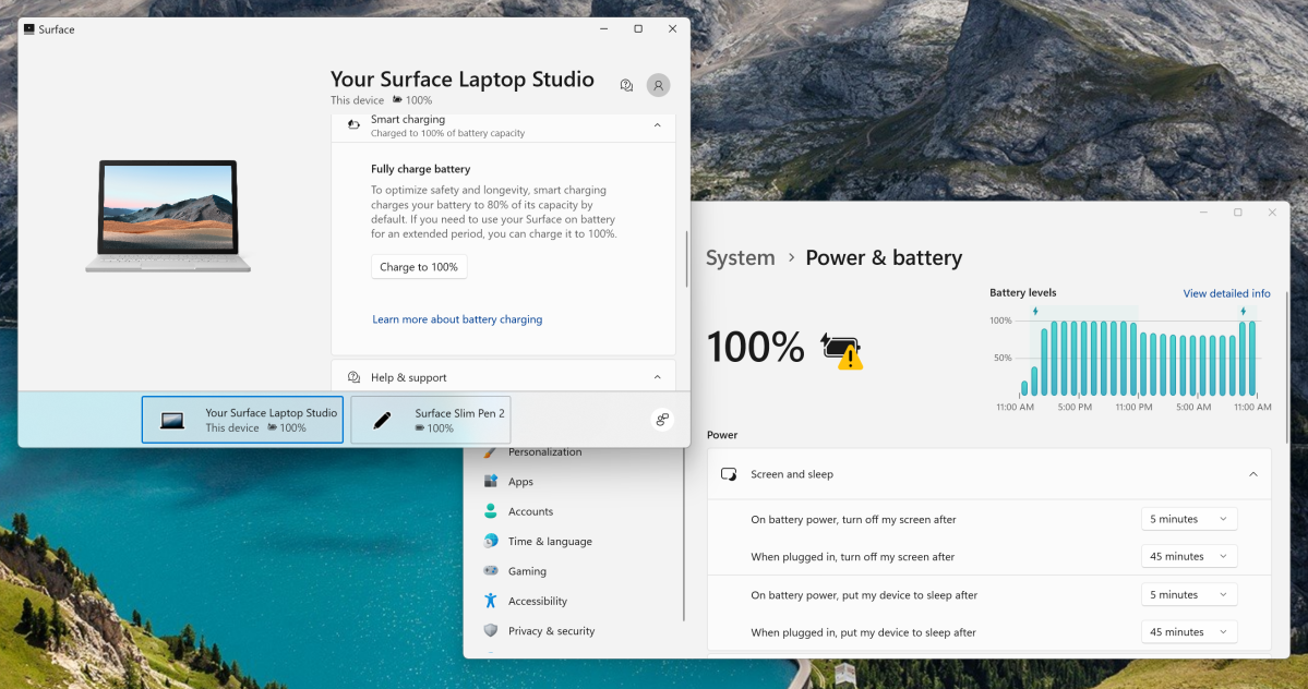 Surface Laptop Studio battery life
