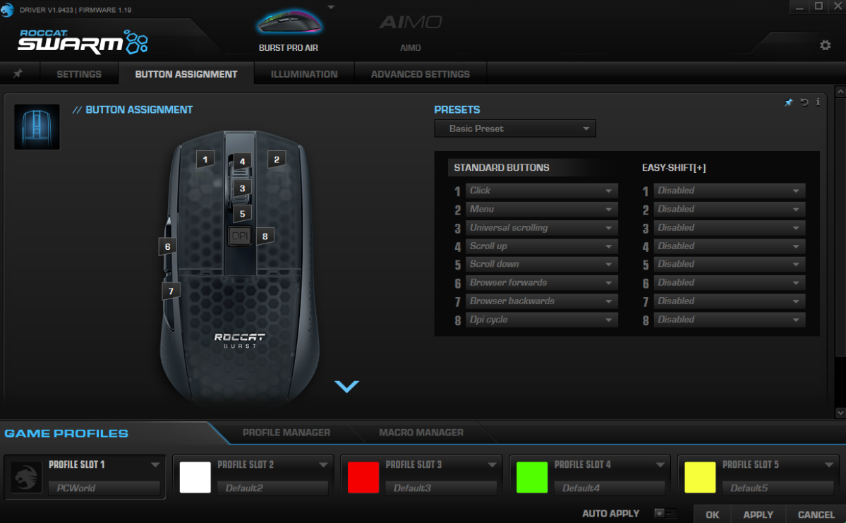 Roccat Burst Pro Air: A wireless gaming mouse that elevates RGB