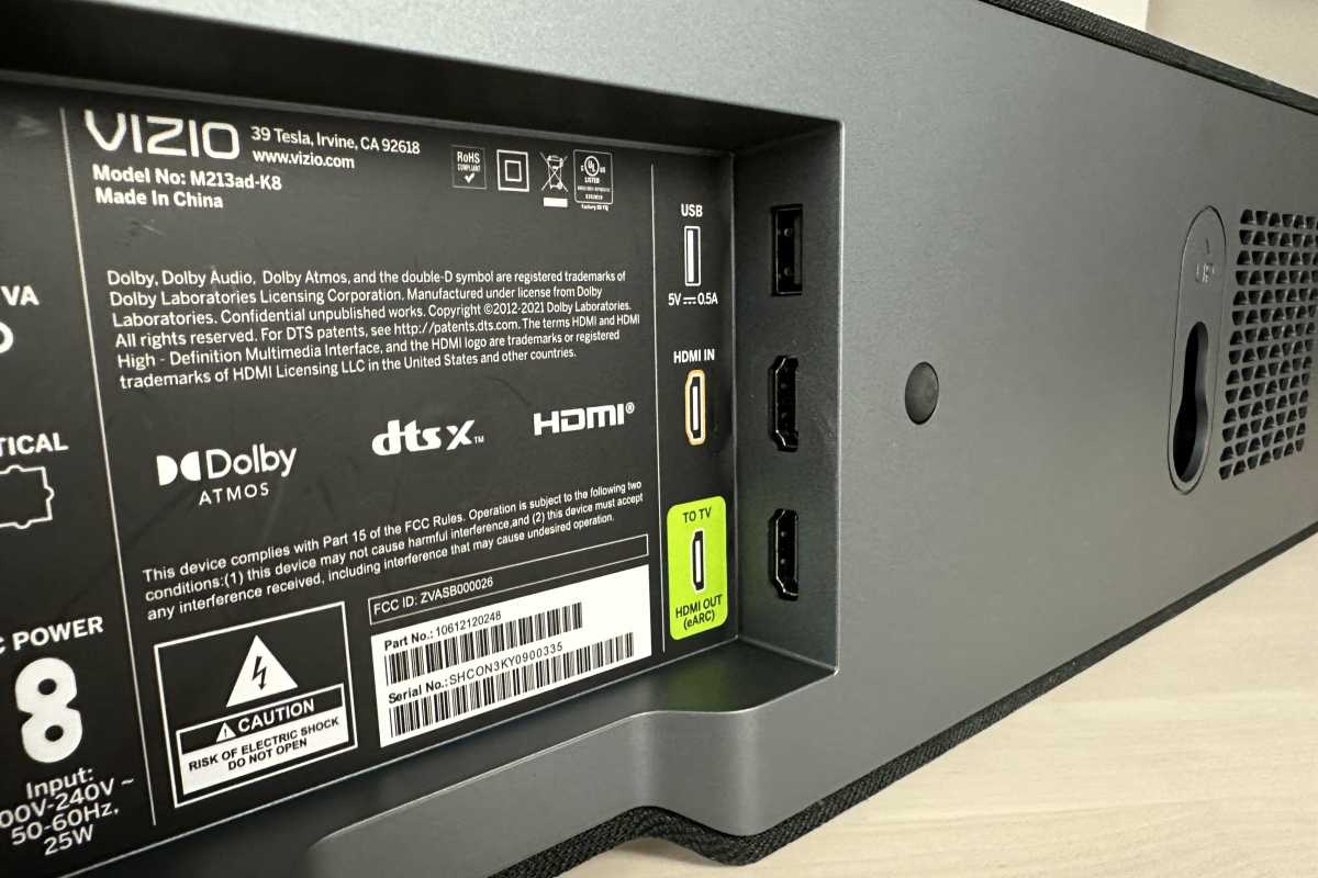 Vizio M213AD-K8 HDMI ports