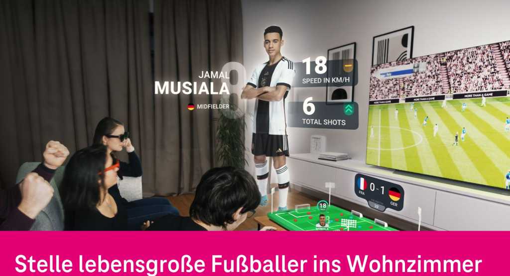 Image: WM-App der Telekom stellt Ihnen Ronaldo lebensgroÃ ins Wohnzimmer