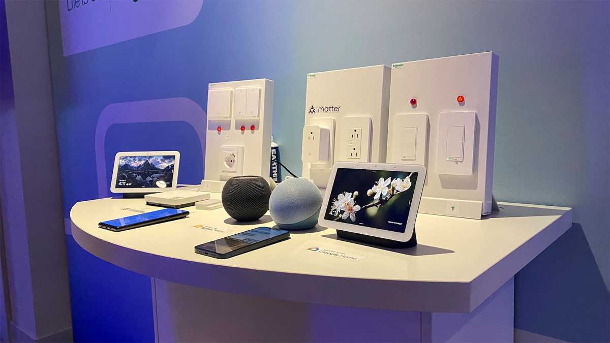 Wiser devices, shown working with different smart hubs