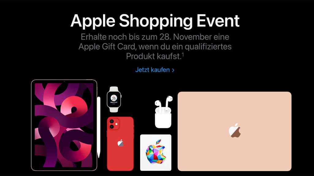 Image: Gutscheine von 25 bis 250 Euro: Details zu Apples Shoppingevent