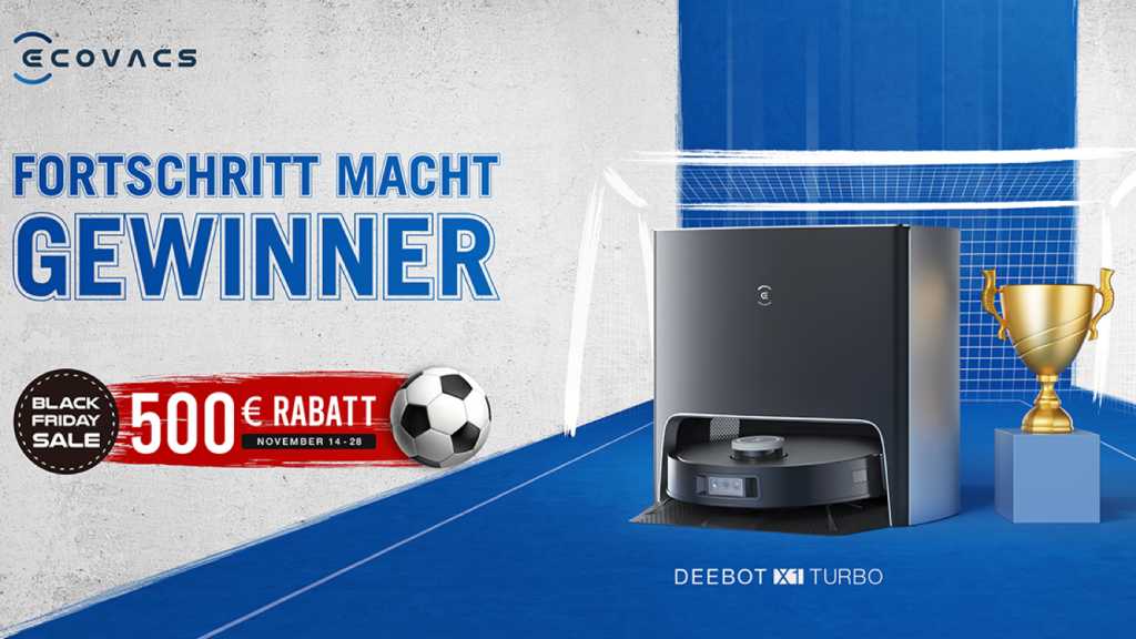 Image: 500 Euro Black-Friday-Rabatt: Top-Saugroboter Deebot X1 Turbo fÃ¼r nur 799 Euro.