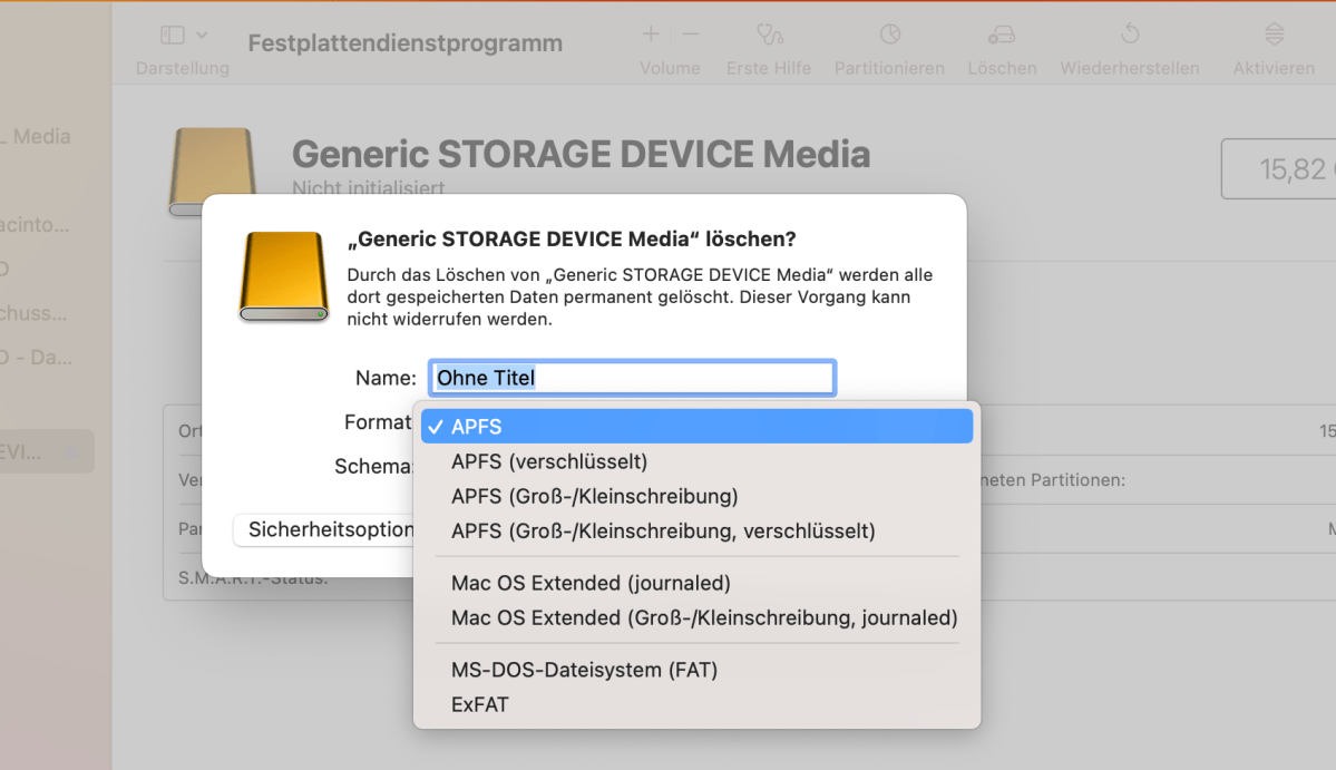 Laufwerke in macOS richtig formatieren