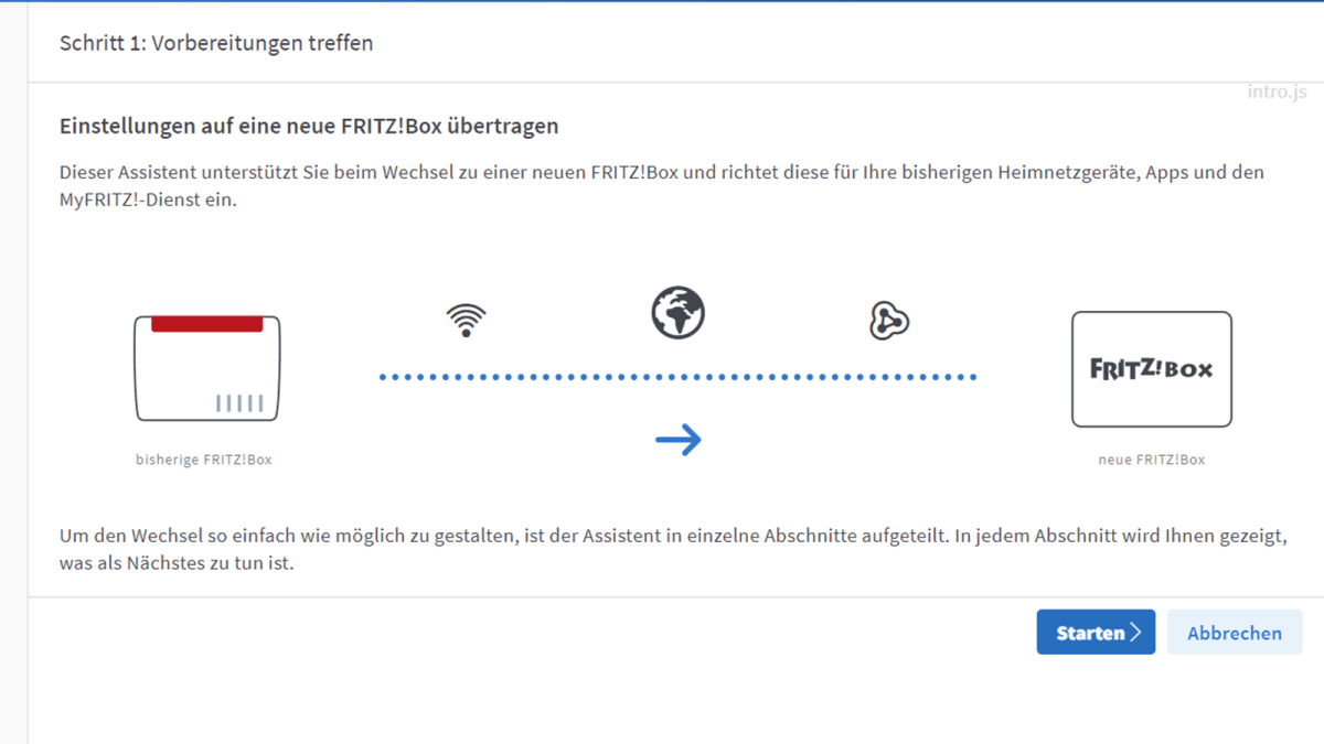 Fritzbox umziehen 1