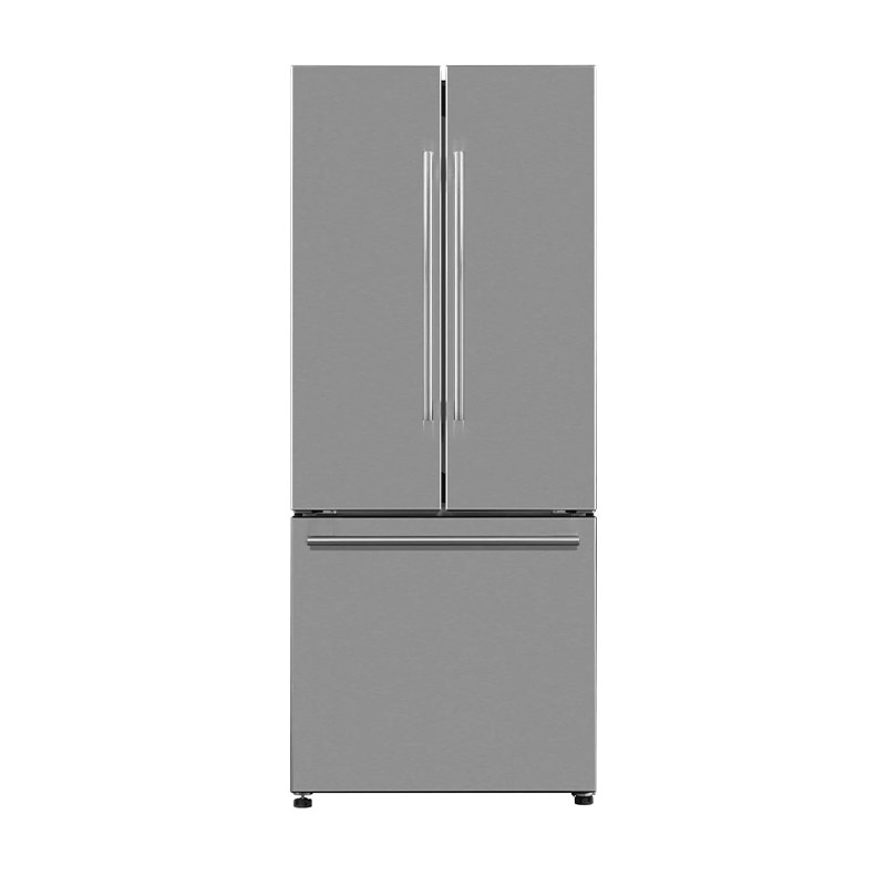 Galanz French Door Refrigerator with Ice Maker, Stainless Steel