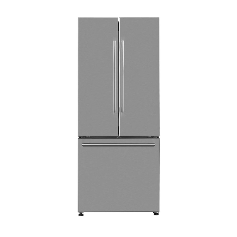 Galanz French Door Refrigerator with Ice Maker, Stainless Steel
