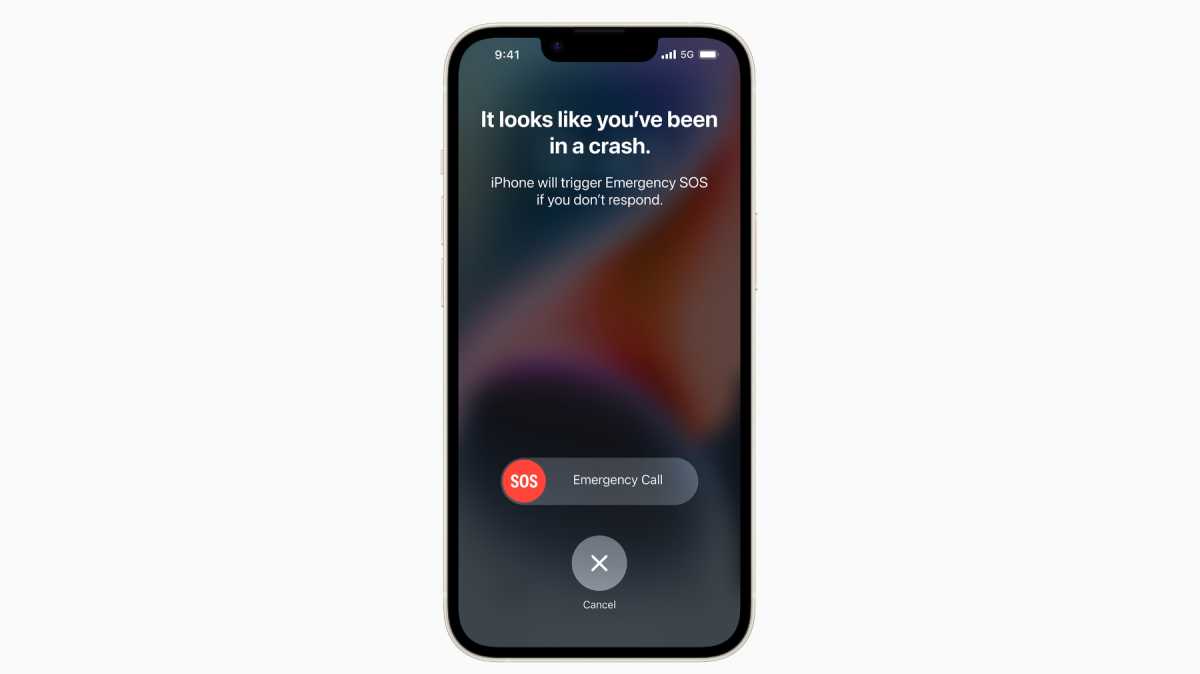 Crash detection feature on iPhone 14