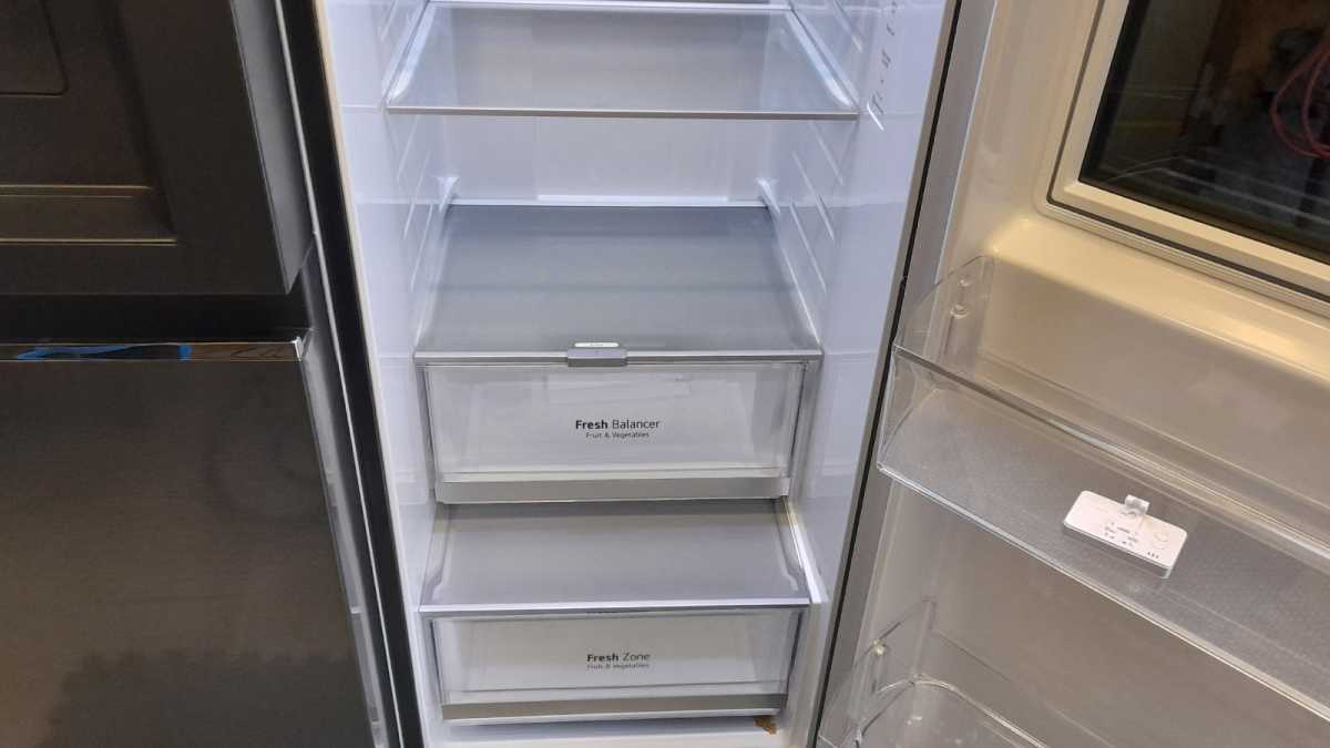 Produce drawers in the fridge