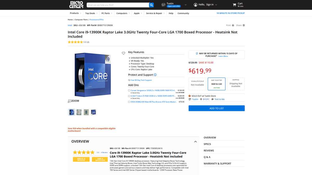 MicroCenter bundle deal for 13900K