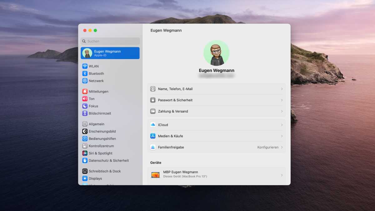 MacOS Ventura Memoji Anmeldebild