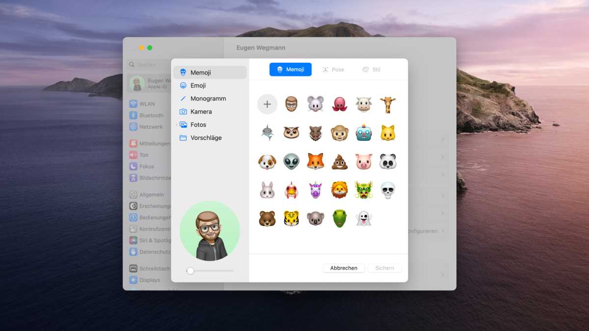 macOS Memoji Anmeldebild