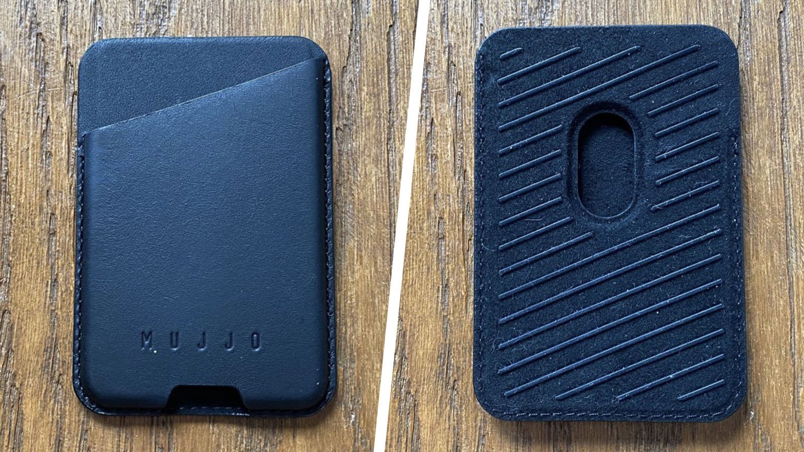 Mujjo Full Leather Magnetic Wallet for iPhone - Lightweight iPhone add-on