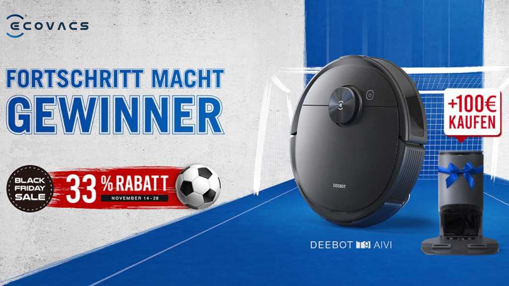 Image: Saugroboter Ecovacs T9 AIVI mit hohem Rabatt, Station fÃ¼r nur 100 Euro Aufpreis