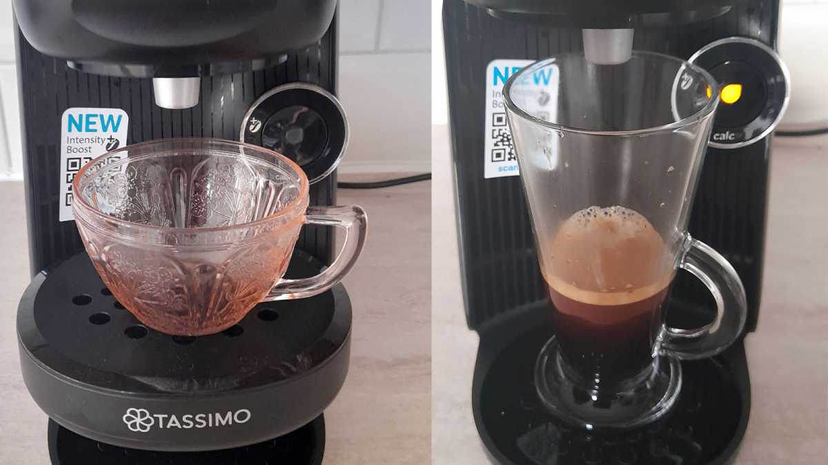 Tassimo Finesse cup size dispense