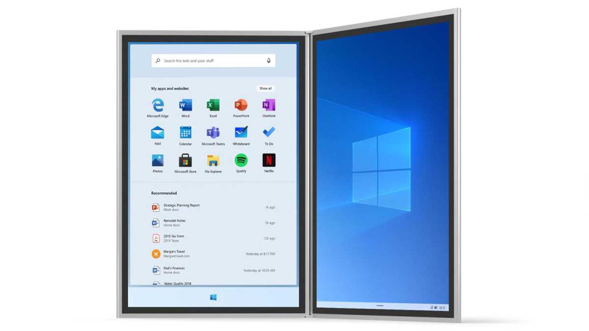 Windows 10X on a dual-screen device