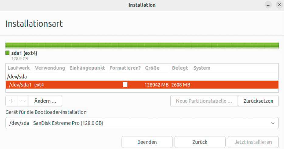 USB-Installation: In Virtualbox lässt sich Linux auf einem USB-Laufwerk sicher installieren, ohne die Bootumgebung auf der Festplatte des PCs zu gefährden.