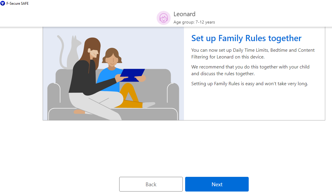 F-Secure SAFE family rules
