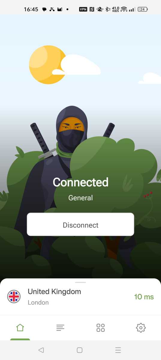 Adguard VPN Android Connected Screen