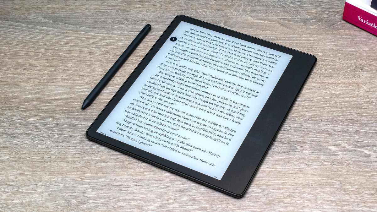 Amazon Kindle Scribe on a table