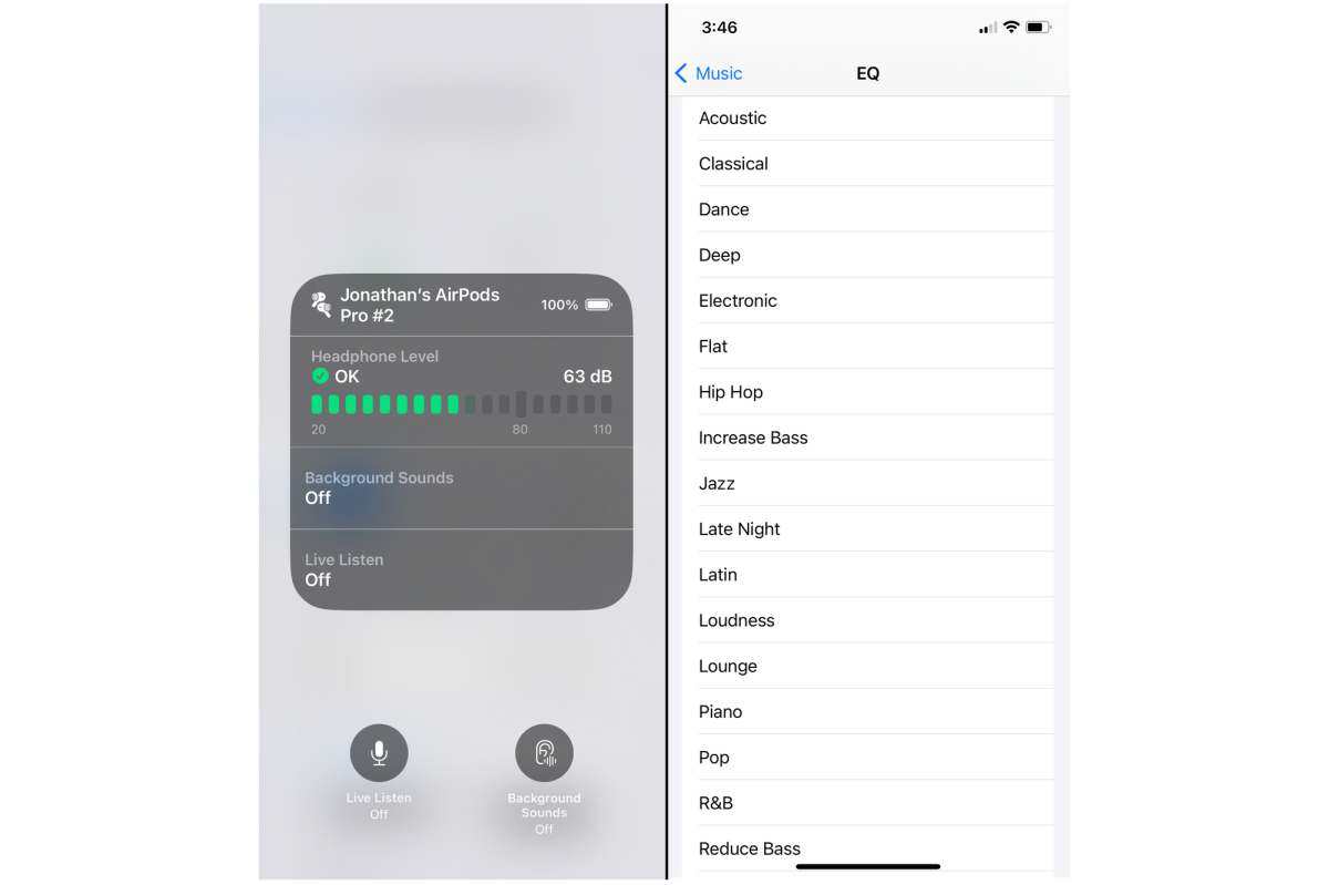 Apple AirPods Pro app screenshots