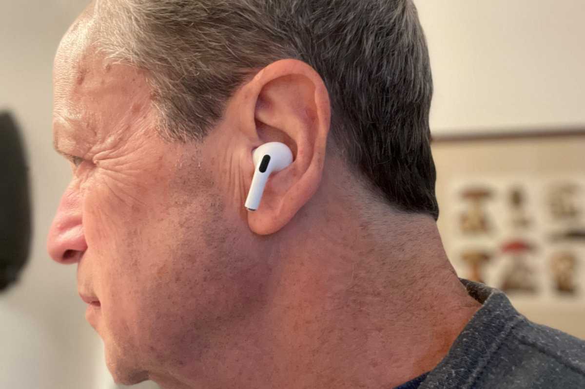 Author wearing Apple AirPods Pro 2nd generation
