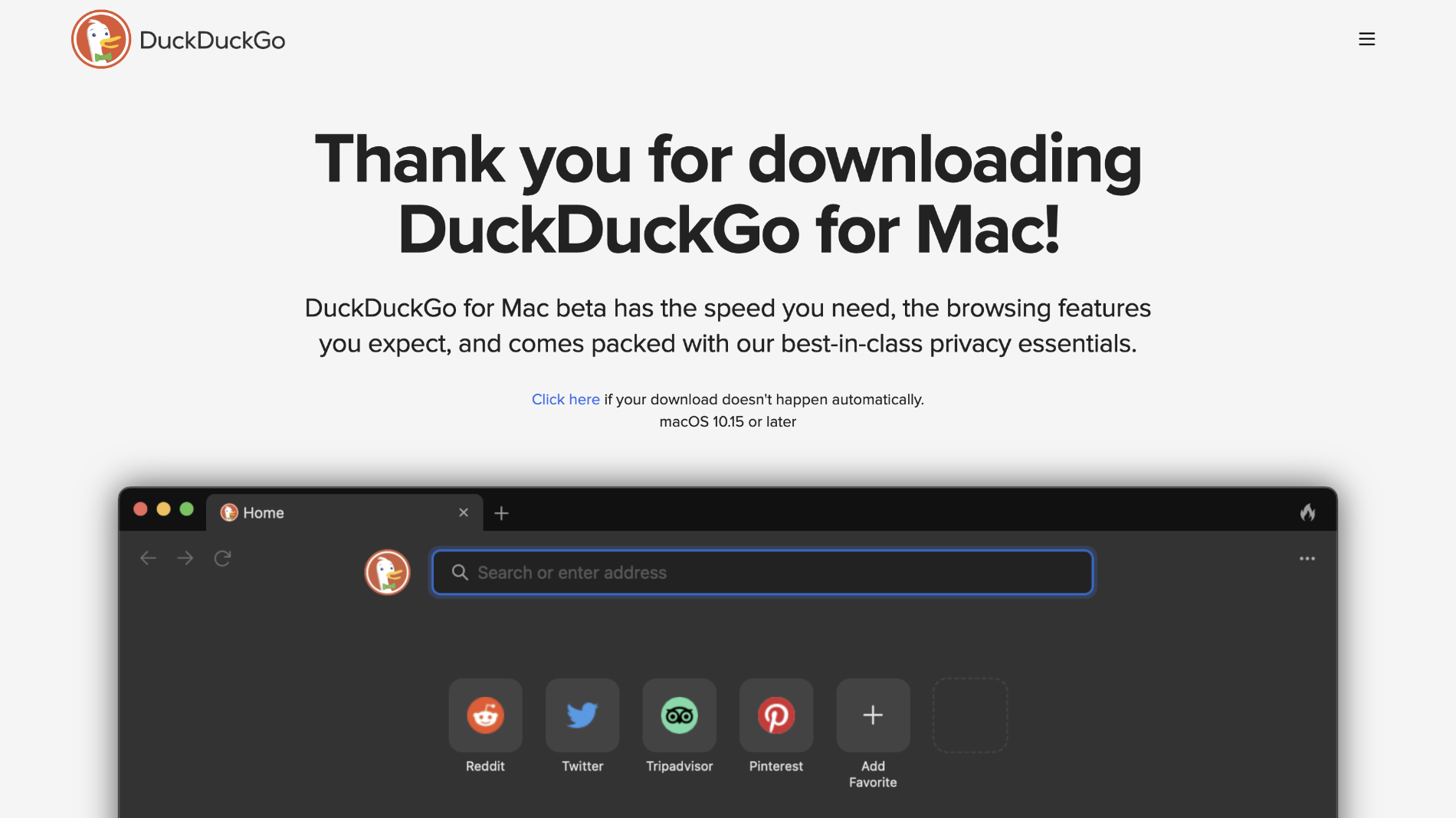 Duck Duck Go for Mac