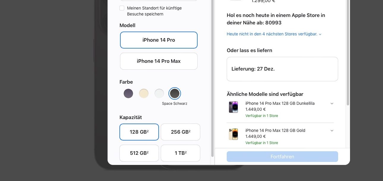 Apple iPhone 14 Pro vor Weihnachten fast ausverkauft – hier gibt es noch Angebote