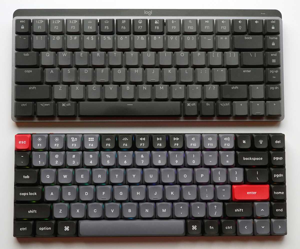 Keychron K3 Pro and Logitech MX Keys Mini