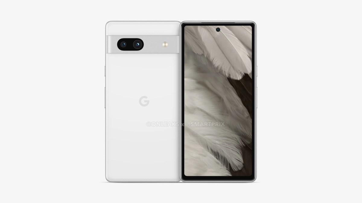Google Pixel 7a Onleaks render