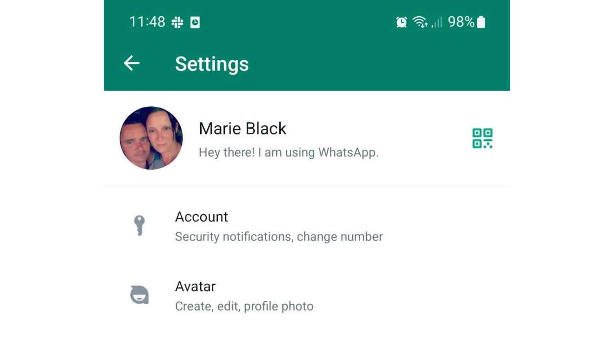 Check to see if you have Avatars in WhatsApp