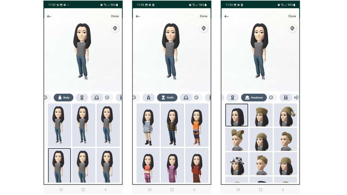 Choosing the fashion for your avatar on WhatsApp