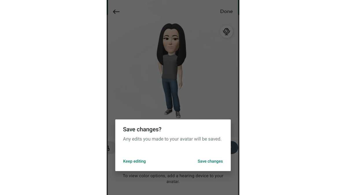 Saving your avatar on WhatsApp